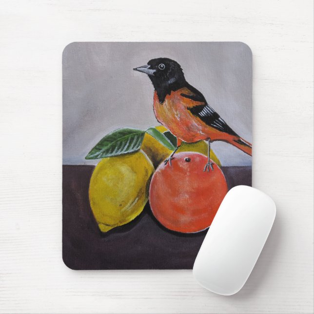 Tapis De Souris La pose reposante de l'Oriole par Alfred Fox (Avec souris)