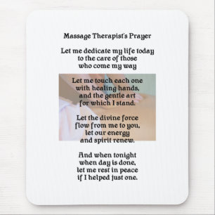 Tapis De Souris La prière Mousepad du thérapeute de massage