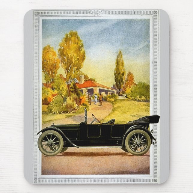 Tapis De Souris La publicité vintage d'automobile (Devant)