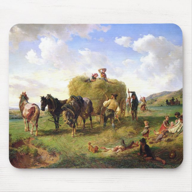 Tapis De Souris La récolte de foin, 1869 (Devant)