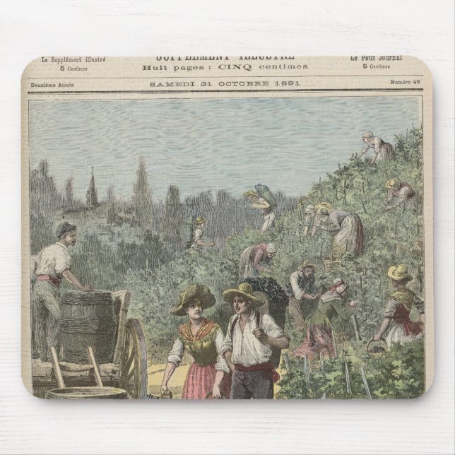 Tapis De Souris La récolte de vin (Devant)