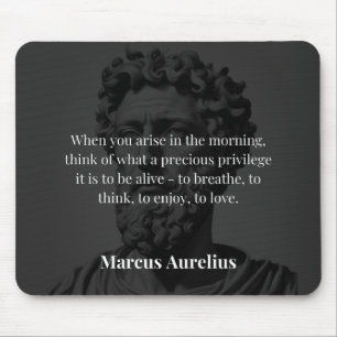 Tapis De Souris La réflexion matinale de Marcus Aurelius : Gratitu