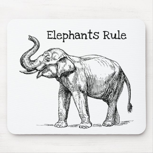 Tapis De Souris La règle des éléphants (Devant)