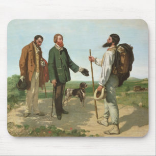 Tapis De Souris La Rencontre, ou Monsieur Courbet, 1854 de Bonjour