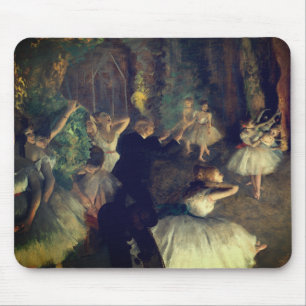 Tapis De Souris La répétition du ballet sur scène, par Degas :