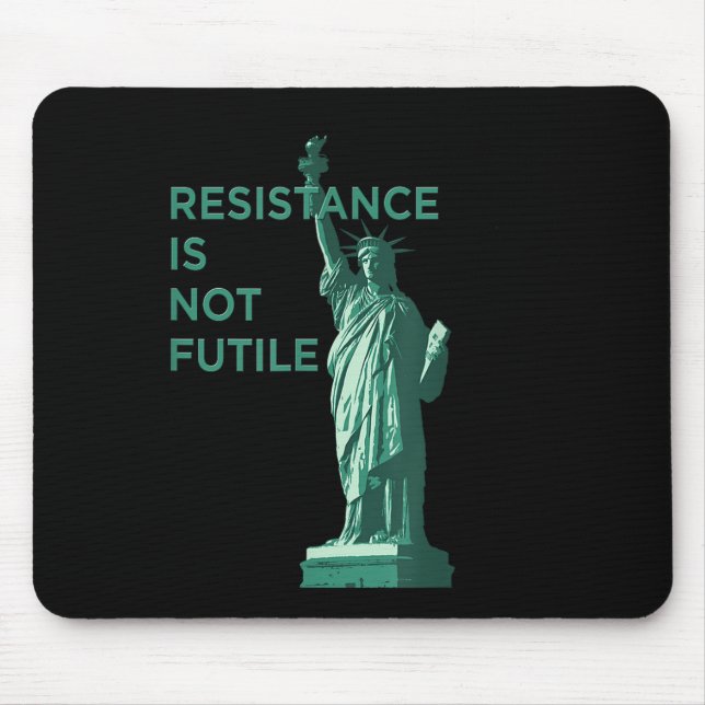 Tapis De Souris La Résistance N'Est Pas Futile Graphique (Devant)