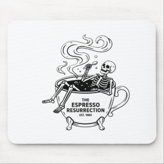 Tapis De Souris La Résurrection de l'Espresso Squelette Drôle de C
