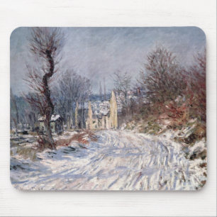 Tapis De Souris La route à Giverny, hiver, 1885