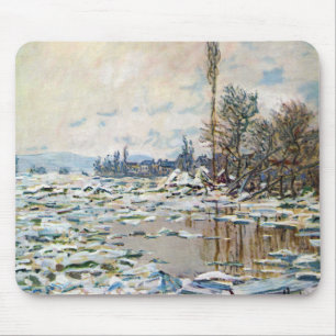 Tapis De Souris La rupture de la glace par Claude Monet