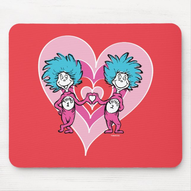 Tapis De Souris La Saint-Valentin de Dr. Seuss | Chose Une Chose D (Devant)
