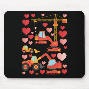 Tapis De Souris La Saint-Valentin Garçons Camion Enfants Cœurs Tou