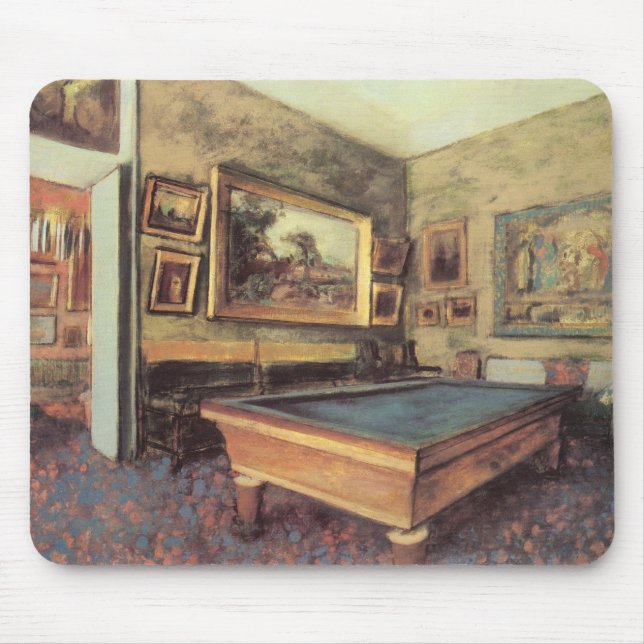 Tapis De Souris La salle de billard à Menil Hubert par Edgar Degas (Devant)
