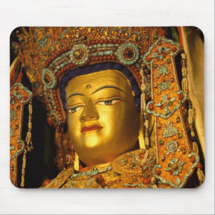 Tapis De Souris La statue gilded Jowo Bouddha, temple de Jokhang,