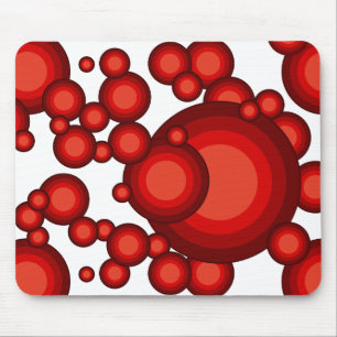 Tapis De Souris La stylisation de l'année 70 rouge