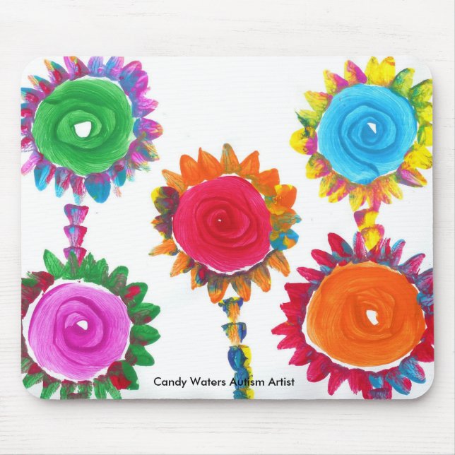 Tapis De Souris La sucrerie arrose l'artiste d'autisme (Devant)