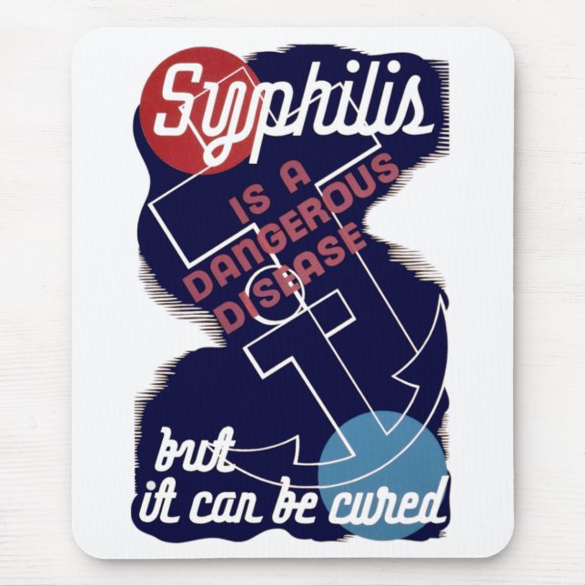 Tapis De Souris La syphilis est une maladie dangereuse (Devant)