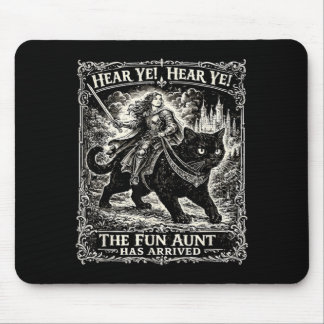 Tapis De Souris La Tante Amusante Est Arrivée Tante Knight Chevauc