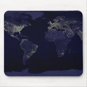 Tapis De Souris La Terre à la nuit