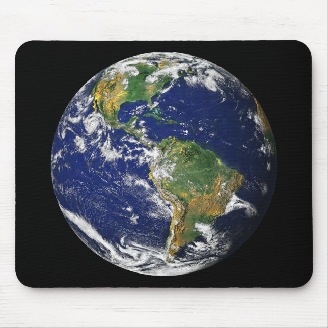 Tapis De Souris La TERRE de PLANÈTE de l'ESPACE (Amérique) (Devant)