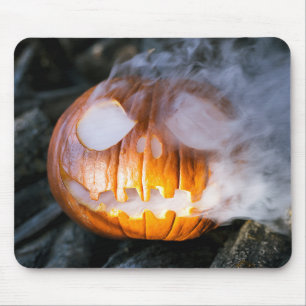 Tapis De Souris La tête Jack-o-Lantern d'un cavalier sans tête