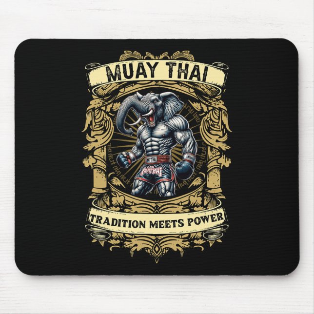Tapis De Souris La tradition rencontre la puissance - Kickboxing e (Devant)