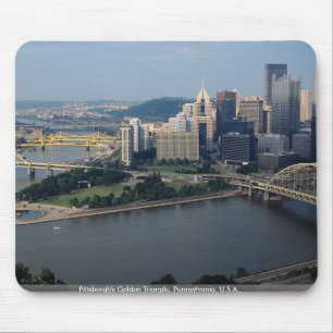 Tapis De Souris La triangle d'or de Pittsburgh, Pennsylvanie,