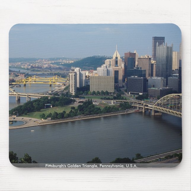 Tapis De Souris La triangle d'or de Pittsburgh, Pennsylvanie, (Devant)