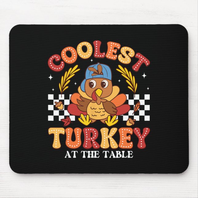 Tapis De Souris La Turquie la plus froide à table Thanksgiving Tod (Devant)