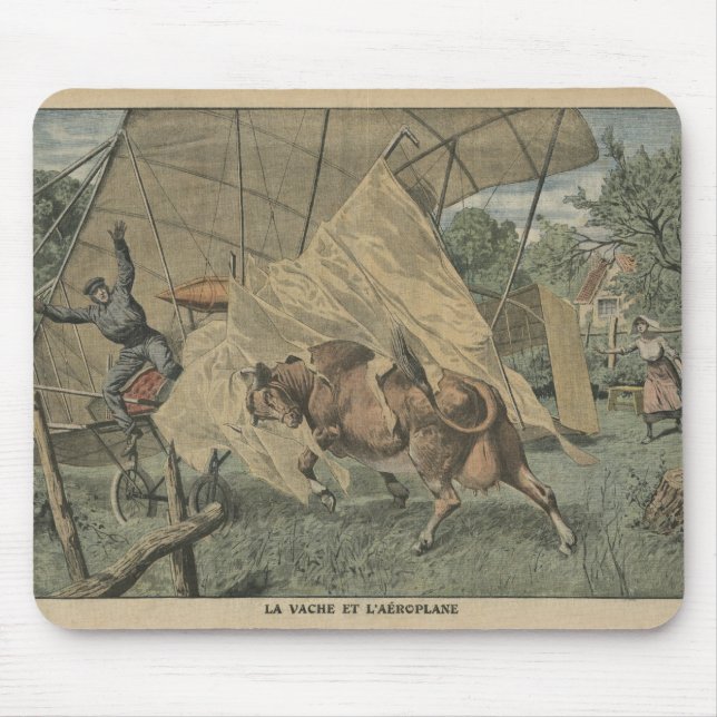Tapis De Souris La vache et l'avion (Devant)