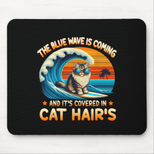 Tapis De Souris La Vague Bleue arrive et elle est couverte dans le