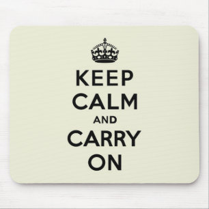 Tapis De Souris La vanille gardent le calme et continuent