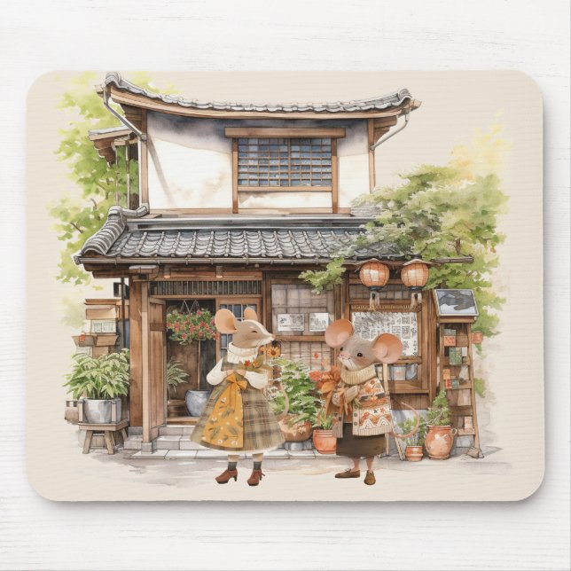 Tapis De Souris La vie dans la série Mice Town (Devant)