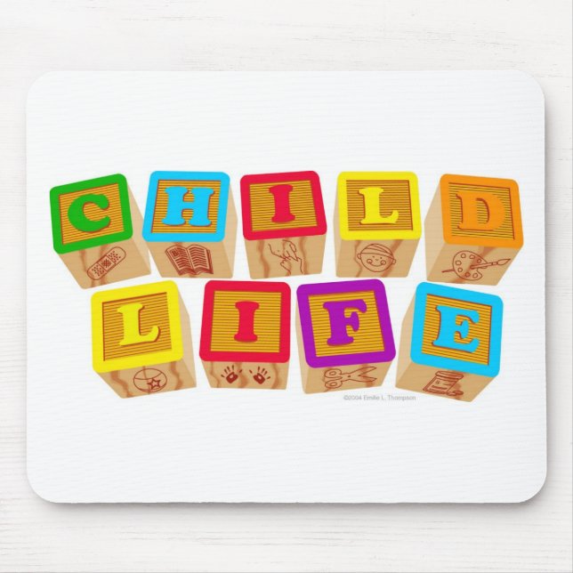 Tapis De Souris La vie d'enfant bloque Mousepads (Devant)