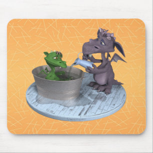 Tapis De Souris La vie en petit dragon : l'heure du bain