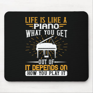 Tapis De Souris La Vie Est Comme Un Piano