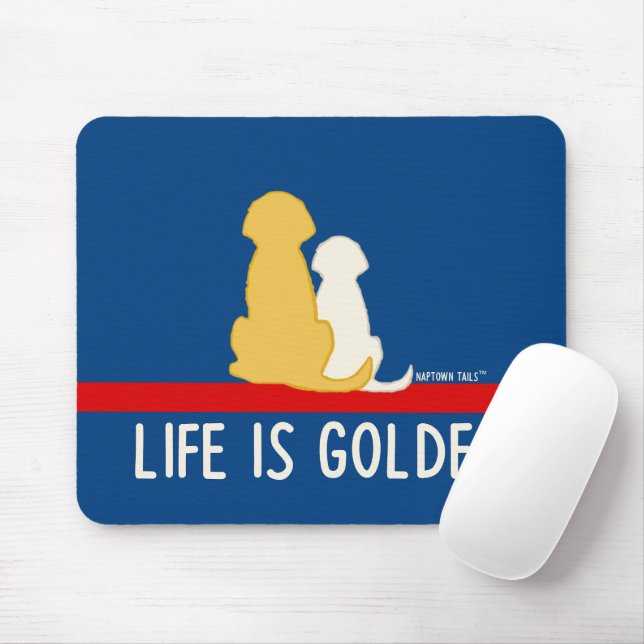 Tapis De Souris La vie est Golden Mouse Pad (Avec souris)