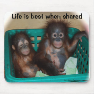 Tapis De Souris La vie est le meilleur amour d'unité