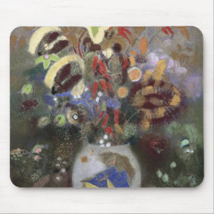 Tapis De Souris La vie toujours d'un vase de fleurs (en pastel sur