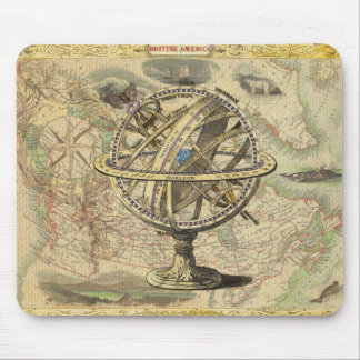 Tapis De Souris La vieille Amérique britannique Explorez la carte