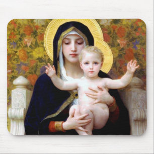 Tapis De Souris La Vierge de la Lily, Bouguereau
