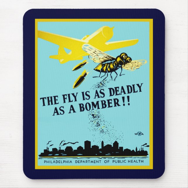 Tapis De Souris La Volée est aussi meurtrière qu'une bombe (Devant)