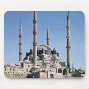 Tapis De Souris La vue de la mosquée, tabouret, a construit