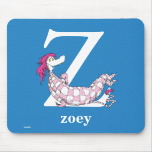 Tapis De Souris L'ABC de Dr Seuss : Lettre Z - Blanc Ajoutez vot