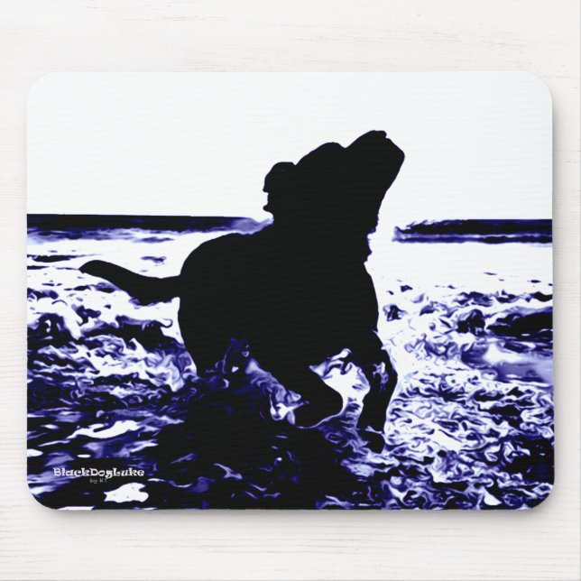 Tapis De Souris Laboratoire noir de Mousepad jouant dans l'eau (Devant)