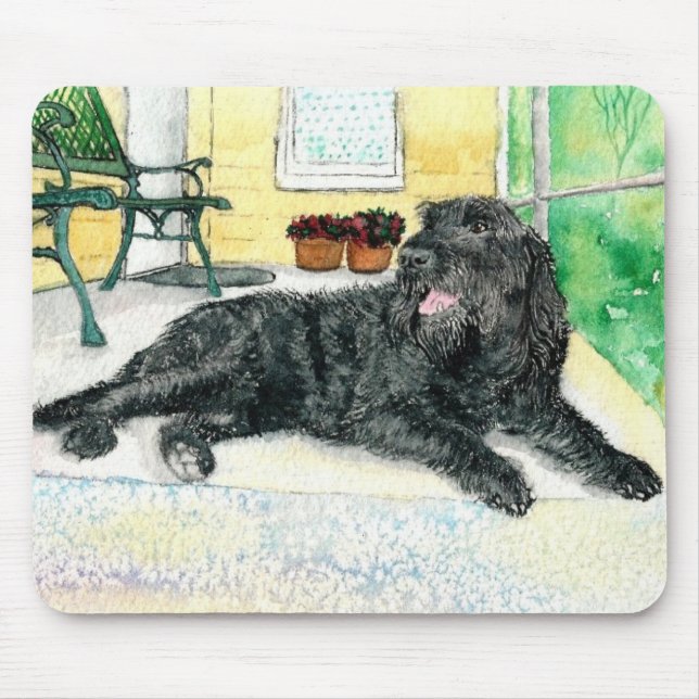 Tapis De Souris Labradoodle noir (Devant)