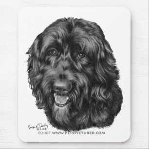 Tapis De Souris Labradoodle noir