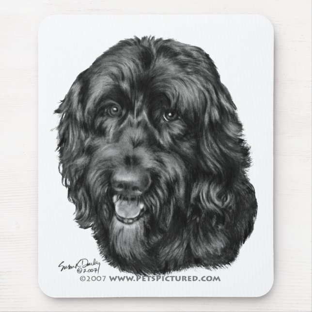 Tapis De Souris Labradoodle noir (Devant)