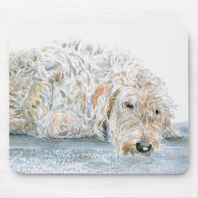 Tapis De Souris Labradoodle somnolent Mousepad (Devant)