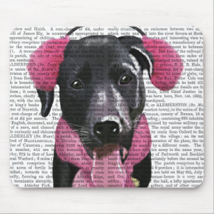 Tapis De Souris Labrador Noir Avec Bouteilles Oreilles