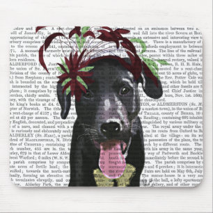 Tapis De Souris Labrador Noir Avec Fascinateur Vert
